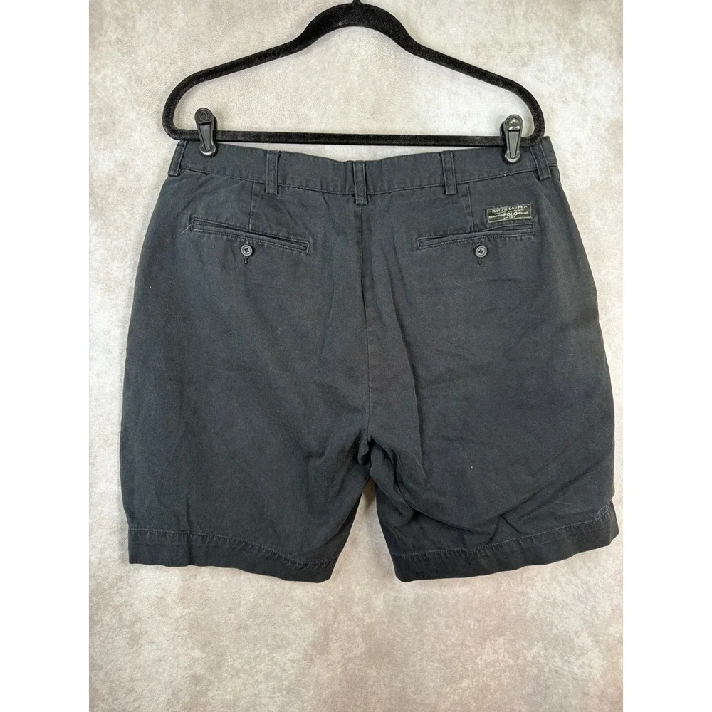 Polo Ralph Lauren Prospect Short Men Black Classic Fit Chino Flat Front READ